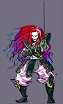  armor genpei_touma_den lowres red_hair redhead samurai sword taira_no_kagekiyo weapon 
