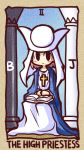  book copyright_request cross hat ikkyuu lowres priestess sitting solo tarot the_high_priestess 