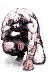  arm_wrap bald capcom eyepatch male muscle one_knee oono_tsutomu sagat scar sketch solo street_fighter 