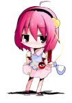  1girl backpack bag blush blush_stickers komeiji_satori lowres purple_hair randoseru shichinose short_hair skirt solo touhou 