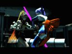  2girls 3d animated animated_gif ayane ayane_(doa) crossover dead_fantasy dead_or_alive ed fighting final_fantasy final_fantasy_x final_fantasy_x-2 gif monty_oum rikku 