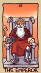  beard copyright_request crown facial_hair ikkyuu lowres male old_man sitting solo tarot the_emperor throne white_hair 