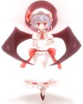  blue_hair hands_on_own_chest hands_to_chest hat red_eyes remilia_scarlet shize_(coletti) solo touhou wings xyxy0707 