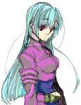  king_of_fighters kula_diamond long_hair lowres portrait snk solo 