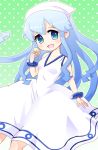  blue_eyes blue_hair dress gajumaru ikamusume long_hair shinryaku!_ikamusume tentacle_hair 