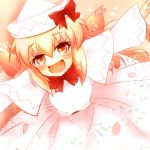  blonde_hair blush hat lily_white petals red_eyes shize_(coletti) solo touhou wings xyxy0707 