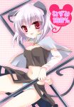 animal_ears bad_id hlz lowres mouse_ears mouse_tail nazrin panties pantyshot red_eyes silver_hair solo tail tongue touhou underwear white_panties 