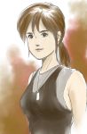  asian athena_(galactica) battlestar_galactica boomer_(galactica) brown_eyes brown_hair dog_tags marker ponytail realistic scan sharon_agathon sharon_valerii traditional_media 