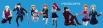  amada_ken android animal aqua_hair aragaki_shinjirou beanie blonde_hair blue_eyes bow brown_eyes brown_hair child choker dog hair_over_one_eye hat highres iori_junpei kaba-chan kirijou_mitsuru koromaru long_hair long_image pantyhose persona persona_3 red_eyes red_hair redhead ribbon sanada_akihiko school_uniform skirt smile takeba_yukari trench_coat white_legwear wide_image wink yamagishi_fuuka 