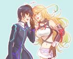  blonde_hair choker gloves jude_mathis long_hair lottalove milla_maxwell smile tales_of_(series) tales_of_xillia wince yellow_eyes 