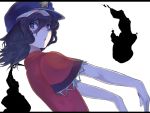  black_hair blue_eyes blue_hair ginichi_(toot08) hat miyako_yoshika outstretched_arms short_hair simple_background solo touhou zombie_pose 