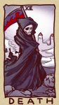  death_(entity) death_(tarot_card) ikkyuu lowres robe scythe skull tarot 