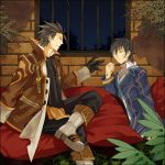  alvin_(tales_of_xillia) bandaid black_hair brown_hair gloves jude_mathis male multiple_boys scarf smile tales_of_(series) tales_of_xillia 