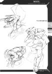  highres mecha monochrome neon_genesis_evangelion sketch 