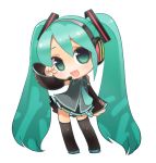  aqua_eyes aqua_hair blue boots chibi coletas cyan detached_sleeves feliz happy hatsune hatsune_miku headphones headset long_hair miku necktie neko_sakana patterned skirt thigh-highs thigh_boots thighhighs transparent_background turquesa twintails v very_long_hair vocaloid white 