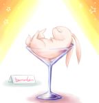  barnaby_brooks_jr bukimin bunny glasses martini no_humans rabbit sitting solo tiger_&amp;_bunny 