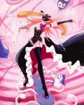  bird black_legwear boots brown_hair hat highres long_hair mawaru_penguindrum nephy penguin penguin_1-gou penguin_2-gou penguin_3-gou pink_eyes princess_of_the_crystal takakura_himari thigh-highs thigh_boots thighhighs 