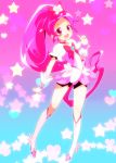  cure_blossom hanasaki_tsubomi heartcatch_precure! heartcatch_pretty_cure! highres long_hair magical_girl pink_eyes pink_hair ponytail precure pretty_cure solo sw 