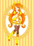  1girl boots kagami_chihiro long_hair orange_eyes orange_hair original precure solo thigh-highs two_side_up 