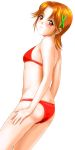  bikini looking_back orange_hair red_bikini red_eyes shopyun short_hair swimsuit tokimeki_memorial tokimeki_memorial_pocket 