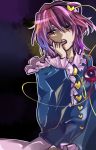  finger_in_mouth hairband heart highres komeiji_satori purple_eyes purple_hair seitaka short_hair solo touhou violet_eyes 