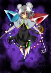  animal_ears grey_hair highres mouse_ears mouse_tail nazrin red_eyes rinnrinn solo tail touhou 