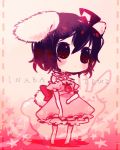  animal_ears black_hair bunny_ears chibi inaba_tewi keien methyl_key red_eyes short_hair solo touhou 