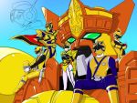  2girls 5boys am-atlas belt deka_gold engine_sentai_go-onger female go-on_gold gogo_sentai_boukenger gold green_eyes juuma_hunter_zeek kyuukyuu_sentai_gogo_five magi_shine mahou_sentai_magiranger male multiple_boys multiple_girls samurai_sentai_shinkenger shinken_gold super_sentai superhero tokusou_sentai_dekaranger zeek_jeanne zubaan 