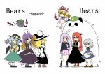  chen chen_(cat) comic hijiri_byakuren hong_meiling_(panda) izayoi_sakuya kirisame_marisa koakuma komeiji_koishi monochrome reisen_udongein_inaba seki_(red_shine) touhou yakumo_yukari young 