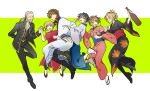  alvin_(tales_of_xillia) arm_grab arm_holding beard black_hair blonde_hair brown_hair china_dress chinese_clothes cosplay elise_lutas elise_lutus facial_hair gintama gradient_hair green_hair hand_holding holding_hands japanese_clothes jude_mathis kagura_(gintama) kagura_(gintama)_(cosplay) kazu_sanbon kimono leia_roland locked_arms milla_maxwell multicolored_hair rowen_j._ilbert sakata_gintoki sakata_gintoki_(cosplay) scar seiyuu_connection shimura_shinpachi shimura_shinpachi_(cosplay) shimura_tae shimura_tae_(cosplay) sugita_tomokazu tales_of_(series) tales_of_xillia tsukuyo tsukuyo_(cosplay) white_hair 