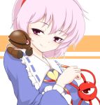  blush gundam hairband komeiji_satori mobile_suit_gundam pandain pink_eyes pink_hair s-day smile smirk third_eye touhou zaku 