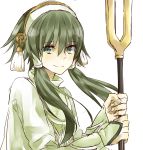  green_eyes green_hair hair_tubes hairband highres ion light_smile long_hair looking_at_viewer male solo staff tales_of_(series) tales_of_the_abyss tanuma_(tanuma916) trap 