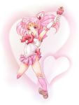  :o an_mochigusa arm_up bishoujo_senshi_sailor_moon boots bow chibi_usa child double_bun elbow_gloves gloves hair_ornament hairpin heart magical_girl open_mouth pink pink_boots pink_eyes pink_hair pink_moon_stick pleated_skirt raised_arm ribbon sailor_chibi_moon short_hair skirt solo tiara twintails wand white_gloves 