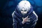  blood command_spell fate/stay_night fate/zero fate_(series) jacket male matou_kariya solo warakusa white_hair 
