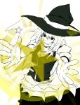 english flimflam hat kirisame_marisa open_hand solo spot_color star touhou witch witch_hat 