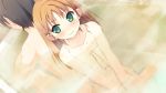  bath blush game_cg green_eyes kantoku minagawa_yuuhi orange_hair towel your_diary 