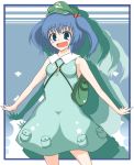  aqua_eyes aqua_hair backpack bag hair_bobbles hair_ornament hat kawashiro_nitori pandain randoseru s-day solo touhou twintails 