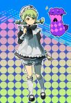  bow braid creature dress green_eyes green_hair hair_ornament hairclip hat kneehighs mary_janes ribbon shochi_(nezy884) shoes short_hair smile tales_of_(series) tales_of_xillia tipo_(xillia) tippo twin_braids twintails white_legwear 