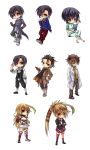  alternate_costume alternate_hairstyle alvin_(tales_of_xillia) argent-ag bespectacled black_hair blazer blonde_hair boots breasts brown_eyes brown_hair chibi choker cravat crossed_legs elbow_gloves formal glasses gloves green_hair hair_ornament hairclip hand_on_hip hands_in_pockets highres hips jude_mathis kneehighs labcoat legs_crossed long_hair midriff milla_maxwell multicolored_hair multiple_persona necktie pants pen pink_legwear red_eyes school_uniform shoes sitting skirt smile suit tales_of_(series) tales_of_xillia taut_shirt tubetop two-tone_hair 