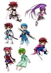  asbel_lhant barefoot black_legwear blue_eyes blue_hair bodysuit boots brown_eyes cape cheria_barnes chibi cosplay dagger glasses green_hair hair_over_one_eye hairband heterochromia hubert_ozwell kneeling lambda leon_magnus leon_magnus_(cosplay) long_hair pants pink_hair purple_eyes purple_hair red_hair redhead running short_hair short_twintails skirt sophie_(tales_of_graces) standing_on_one_leg sword tales_of_(series) tales_of_destiny tales_of_graces thigh-highs thighhighs twintails violet_eyes weapon 