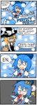  4koma blonde_hair blood blue_eyes blue_hair bow braid broom cirno cloud comic danmaku death drawfag dress failure finnish hair_bow hair_ornament hat ice ice_wings kirisame_marisa multiple_girls ouch perfect_freeze reverse_translation ribbon setz smile touhou translated wings witch witch_hat yellow_eyes 
