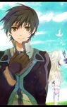  black_hair blonde_hair gloves jewelry jude_mathis letterboxed long_hair milla_maxwell necklace rouki_isago smile tales_of_(series) tales_of_xillia yellow_eyes 