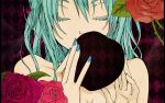  blue_hair flower flowers hatsune_miku long_hair romeo_and_cinderella_(vocaloid) vocaloid 