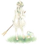  green_hair hair_tubes hairband ion long_hair lowres male mieu miho_(mi) staff tales_of_(series) tales_of_the_abyss white_background 