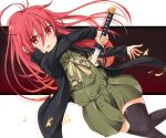  haine long_hair red_eyes red_hair redhead seifuku shakugan_no_shana shana sword thigh-highs thighhighs weapon 