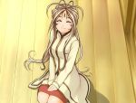  ^_^ aa_megami-sama belldandy closed_eyes eyes_closed facial_mark floor ginji74 kneeling long_hair sitting skirt smile very_long_hair 