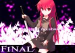  mokkei red_eyes red_hair redhead school_uniform serafuku shakugan_no_shana shana sword thigh-highs thighhighs weapon 