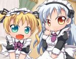  blue_eyes bms_of_fighters kuroneko_liger maid red_eyes white_hair 