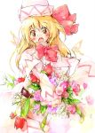  blush flower hat lily_white long_hair red_eyes shipu_(toppintetratorten) solo touhou 