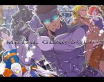  armor bad_id bandana bandanna blonde_hair blue_eyes brown_hair cyborg dog_tags glasses glowing glowing_eyes gray_fox grey_hair gun hal_emmerich highres jewelry labcoat liquid_snake male meryl_silverburgh metal_gear metal_gear_solid multiple_boys necklace nicoxxxxx red_hair redhead solid_snake trench_coat weapon 